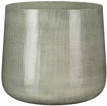 MICA Decorations Benson Blumentopf Metall hellgrau H24x&Oslash;26cm (1076999)