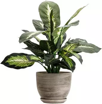 Botle Keramik-Blumentopf mit Untersetzer, rund, Wasserablaufloch (160mm)