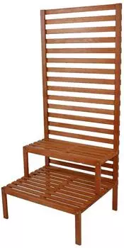 Jardinion Sichtschutz mit Pflanzentreppe Eukalyptus 66x80x180cm Braun