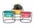DanDiBo Blumenhocker mit Topf Metall Mehrfarbig 3er Set (96526)