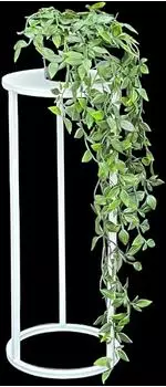 DanDiBo Blumenhocker Metall Wei&szlig; Rund 50cm (96483 S)