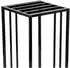 Spetebo Blumenständer 3er Set Metall rechteckig 55/75/95cm pulverbeschichtet, Schwarz