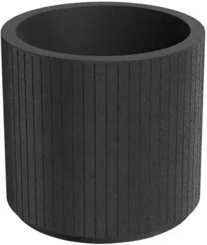 Prosperplast Coro Blumentopf rund &Oslash;48x45cm Keramik-Optik Charcoal