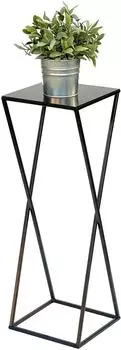 DanDiBo Blumenhocker eckig, Metall, schwarz, 68cm (437)
