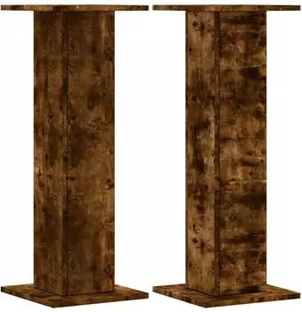 vidaXL Pflanzenst&auml;nder 2er-Set Holzwerkstoff R&auml;uchereiche 30x30x80cm (3307868)