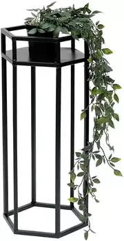 DanDiBo Blumenhocker Metall Schwarz Sechseck 50cm (96453)