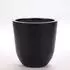Eleganteinrichten Pflanzkübel Fiberglas rund-konisch Ø30×H30cm schwarz-matt