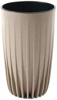 HowHomely Blumentopf aus Kunststoff, coffee latte, 25x42cm