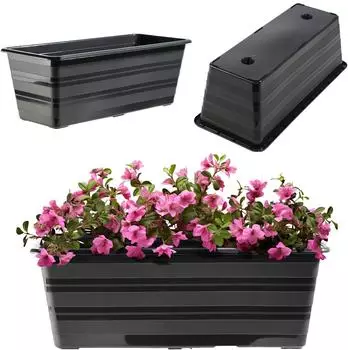 Kadax Blumenkasten Kunststoff anthrazit 40cm (K9031)
