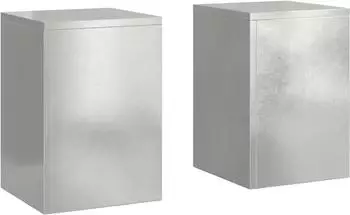 vidaXL Outdoor-Pflanzens&auml;ule 2er-Set 24x24x35cm Edelstahl (865810)
