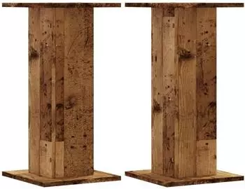 vidaXL Pflanzenst&auml;nder 2er-Set Altholz-Optik 30x30x60cm Holzwerkstoff (3307862)