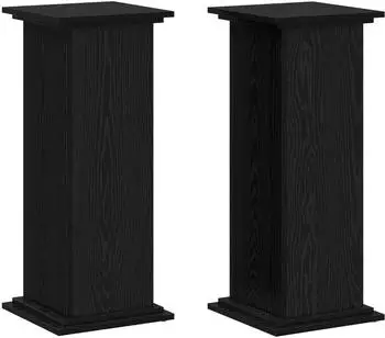 vidaXL Pflanzenst&auml;nder Holzwerkstoff schwarz Eichen-Optik 33x33x80cm (869237)