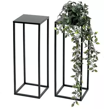 DanDiBo Blumenhocker 2er-Set Metall schwarz 50cm (96315 S)