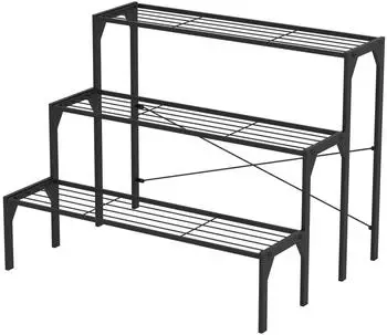 Costway Pflanzentreppe 3-stufig, Metall, bis 30kg (GT3200)