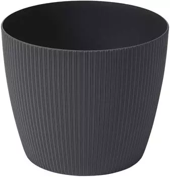 Dehner Magnolia Blumentopf konisch, Kunststoff, anthrazit, &Oslash; 30,5 cm (6699946)