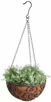 Esschert Blumenampel Gusseisen mit Kokoseinsatz, Ø30cm (BPH26)