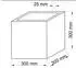 Eleganteinrichten Pflanzkübel Fiberglas Stein-Optik quadratisch 30x30x30cm weiß