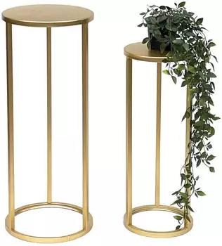 DanDiBo Blumenhocker rund, Metall, gold, 2er-Set (96510)