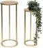 DanDiBo Blumenhocker rund, Metall, gold, 2er-Set (96510)