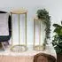 DanDiBo Blumenhocker rund, Metall, gold, 2er-Set (96510)