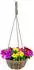 Spetebo Blumenampel Rattan shabby chic mit Folie, 30cm (4889)