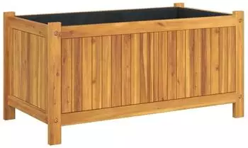 vidaXL Pflanzk&uuml;bel mit Einlage Akazien-Massivholz 80x42x40cm (366435)