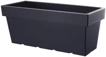 Spetebo Pflanzk&uuml;bel XXL eckig, Kunststoff, anthrazit, 80x35cm (3686)