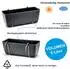 BigDean Blumenkasten Rattan-Optik anthrazit mit Metall-Halterung & Bewässerungssystem 39x15,5x14cm (4er-Set)