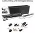 BigDean Blumenkasten Rattan-Optik anthrazit mit Metall-Halterung & Bewässerungssystem 39x15,5x14cm (4er-Set)