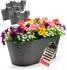 BigDean Balkonkasten 4er-Set 50cm mit Wasserspeicher, anthrazit (1002491)