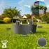 BigDean Balkonkasten 4er-Set 50cm mit Wasserspeicher, anthrazit (1002491)