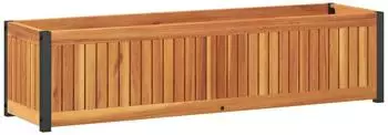 vidaXL Pflanzk&uuml;bel 110x30x27,5 cm Akazienholz und Stahl (367615)