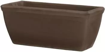 Spang Balkonkasten glatt umbra 40x18x17cm mit Loch