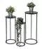 DanDiBo Blumenhocker Metall, schwarz, rund, 3er-Set (96316)