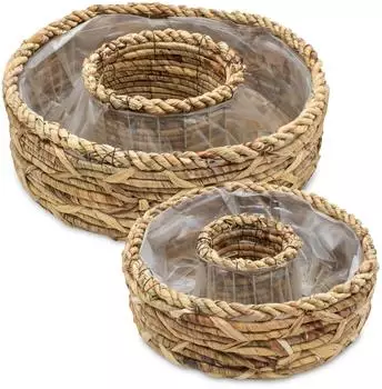 Spetebo Pflanzring Wasserhyazinthe mit Folie, &Oslash; 36/30cm, 2er-Set (4466)