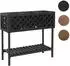 MCW Pflanzkasten P86 Akazienholz 78x82x32cm, schwarz (101529)