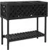 MCW Pflanzkasten P86 Akazienholz 78x82x32cm, schwarz (101529)