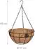 Relaxdays Blumenampel 3er-Set, Metall und Kokos, 31x48x31cm
