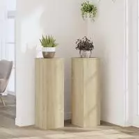 vidaXL Pflanzenst&auml;nder 2 Stk. Sonoma-Eiche 25x25x80 cm Holzwerkstoff