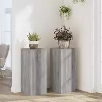 vidaXL Pflanzenst&auml;nder 2 Stk. Grau Sonoma 30x30x70 cm Holzwerkstoff