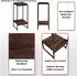 MCW Blumentisch K71-B MDF, dunkelgrau, 30x82x32cm (800000414901)