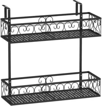 Costway Blumenregal zum Aufhängen, Metall, verstellbare Haken (GT3941)