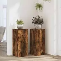 vidaXL Pflanzenst&auml;nder 2 Stk. R&auml;uchereiche 30x30x70 cm Holzwerkstoff