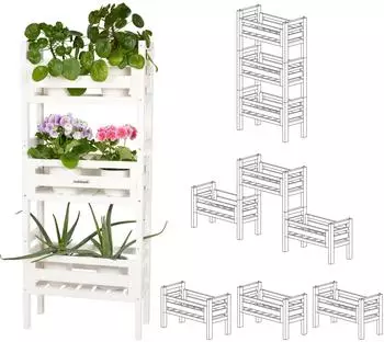 needs&wants Pflanzentreppe Holz, Indoor/Outdoor (73010)