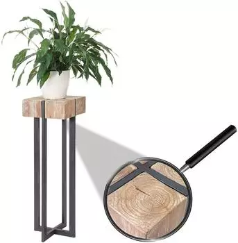 Mendler HWC-A15 Blumenständer Tannenholz massiv rustikal 100x32x32cm (HWC-A15)