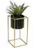 DanDiBo Blumenhocker mit Topf, Metall, gold/schwarz, eckig (1036864509)