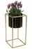 DanDiBo Blumenhocker mit Topf, Metall, gold/schwarz, eckig (1036864509)