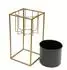 DanDiBo Blumenhocker mit Topf, Metall, gold/schwarz, eckig (1036864509)