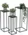 DanDiBo Blumenhocker 3er Set, Metall, schwarz, eckig (96315)