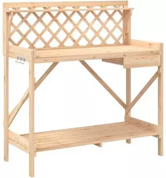 vidaXL Pflanztisch mit Spalier, massives Tannenholz (368428)